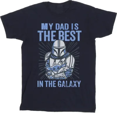 Obrázok produktu pre Star Wars - Pánske tričko "Mandalorian Best Dad" BI52007 (M) (námornícka modrá)