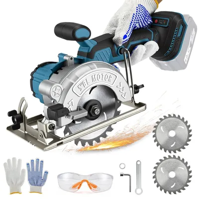 Image de Scie circulaire sans fil, 7000 RPM, mini-scie circulaire sans balais pour batterie 18V