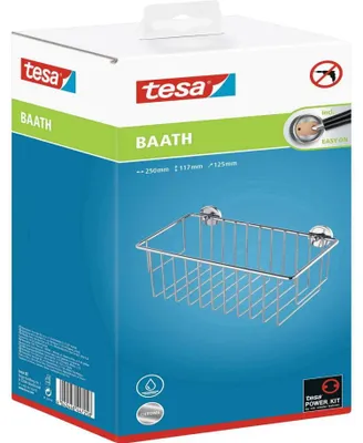 Obrázok produktu pre tesa baath+ Ablagekorb viereckig silber