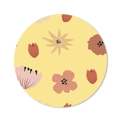 Produktbild von MuchoWow® Mauspad Mousepad Blumen - Gelb - Abstrakt 20x20 cm - Mousepads - Maus Mat - Pad - Mausunterlage - Schreibtischmatte