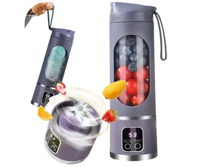 Obrázok produktu pre Smoothie Maker 450 ml – prenosný mixér s USB nabíjaním, bezdrôtový mixér na cesty, šejker