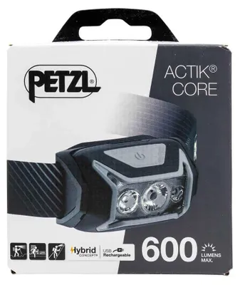 Zdjęcie produktu dla Latarka z opaską na głowę Petzl Actik Core Grey