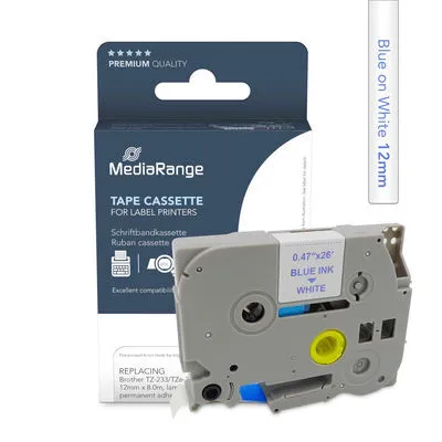 Immagine prodotto di MediaRange Schriftbandka. Brother TZ-233/TZe-233 12mm 8m bl