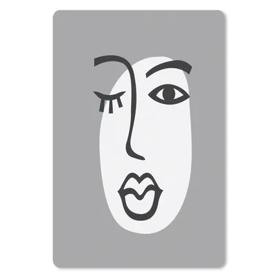 Produktbild von MuchoWow® Mauspad Mousepad Gesicht - Frau - Schwarz - Weiß 18x27 cm - Mousepads - Maus Mat - Pad - Mausunterlage