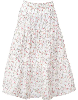 Produktbild von Greengate Rock CARLY Weiß Blumen Small Damenrock Baumwolle Größe XS-S