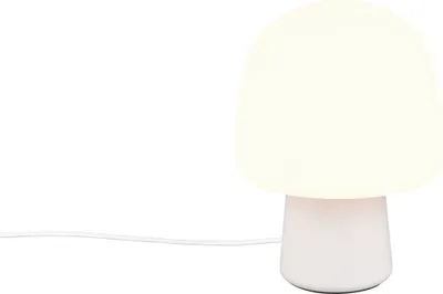 Obrázek produktu pro Stolní lampa - V 27 cm - Světle šedá - Bílá - Sklo - Kov