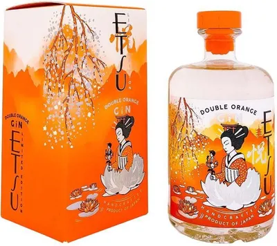 Produktbild von Etsu Double Orange Japanese Gin + Box 700ml 43% Vol.