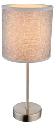 Produktbild von Tischleuchte, Textil grau, silber H 35 cm
