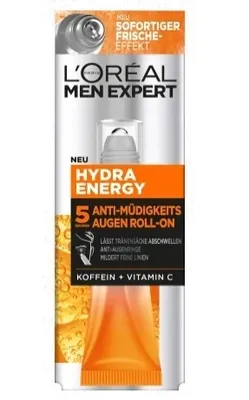 Immagine prodotto di L'Oréal Uomo, Hydra Energy, Roll-on rinfrescante per gli occhi, 10 ml (TEDESCO)