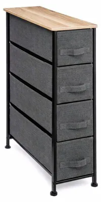 Immagine prodotto di Scaffale da bagno con 4 cassetti in tessuto, 48x20x75 cm