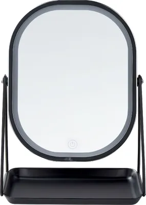 Produktbild von BELIANI Schminkspiegel beleuchtet Silber Metall 20 x 22 cm Frisiertisch LED-Spiegel Dekorativ