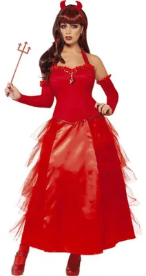 Produktbild von Elegantes Teufelin Kostüm rot, Größe:S