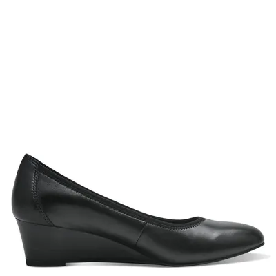 Produktbild von Tamaris Damen Pumps Leder Keilabsatz TOUCHit Fußbett 1-22320-42, Größe:42 EU, Farbe:Schwarz