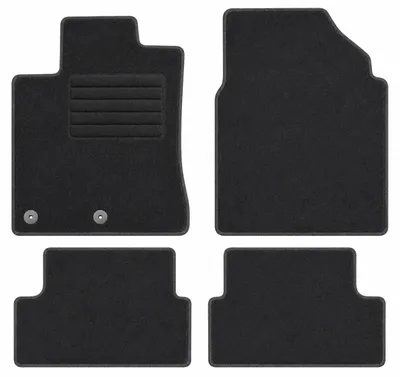 Fußmatten-Set für Nissan Qashqai 1 J10, 02/2007-01/2014, 4-teilig, Schwarz