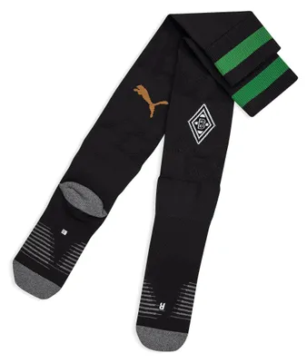 Productafbeelding van PUMA heren voetbal sokken, replica, effen design, PUMA zwart-archiefgroen, maat 30 EU