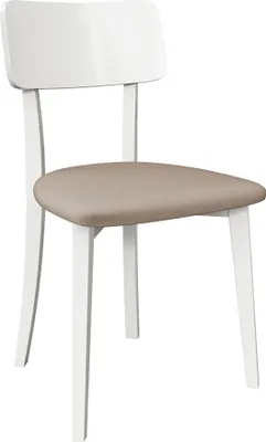 Produktbild von MIRJAN24 Stuhl Hugo New VI, Esszimmerstuhl aus Buchenholz, 47x48x86 cm (Holzfarbe: Weiß, Stofffarbe: Paros 02)