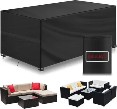 Imagen del producto de Funda impermeable para jardín, fabricada en tejido Oxford 420D, resistente al viento y a los rayos UV, de color , con dimensiones de 123x61x74 cm