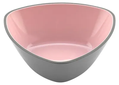 Dreieckige Melamin-Schale, mehrfarbig, 11,88 x 13,57 x 13,17 cm