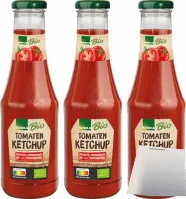 Produktbild von EDEKA Tomatenketchup 3er Pack (3x500ml Flasche) + usy Block