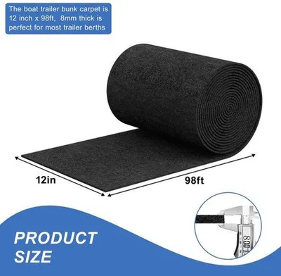 Produktbild von Bootstransportanhänger, Stapelbett, Rolle, 0,3 x 30 m, 8 mm dickes, extra robustes Outdoor-Teppichmaterial, Anhänger, Boote, Beschichtung für Stapelbetten, Zubehör für Bootshublifte und Stapelbetten, Boote, Anhänger und Rampen für Jetskis