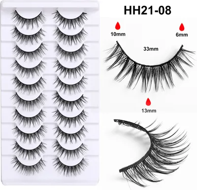 Zdjęcie produktu dla INF HH21-08 Sztuczne rzęsy 3D - 10 par