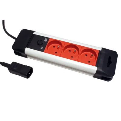 Obrázek produktu pro BACHMANN Vícenásobná zásuvka pro výstup UPS, 230V/10A, 3x zásuvka CZ, IEC320/C14 - 3x 7/5(F), 2m (330.303) (19.07.1140)