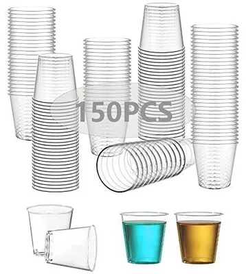 Zdjęcie produktu dla Kieliszki plastikowe 30 ml zestaw 150 sztuk do wódki imprez