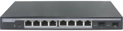 Image de DIGITUS Switch 8-Port Gigabit 86W PoE + 2 SFP Ports schwarz