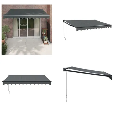 Produktbild von vidaXL Markise Einziehbar Anthrazit 3x2,5 m Stoff und Aluminium - Einziehbare Markise - Markise - Markisen - Gelenkarmmarkise