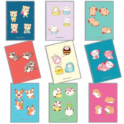 Produktbild von A5 Notizbuch, 32 Seiten, kariert, im Kawaii-Design