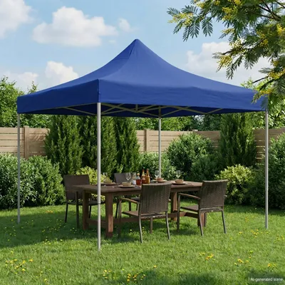 Zdjęcie produktu dla vidaXL Namiot imprezowy Niebieski 291 x 291 x 315 cm Tkanina Oxford