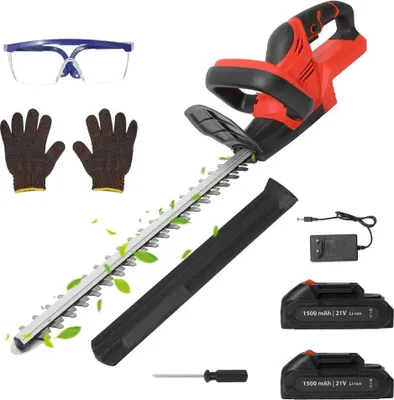 Obrázek produktu pro Akumulátorové nůžky na živý plot, Dvojčinný nůž, Výkonná baterie, S 2X baterií