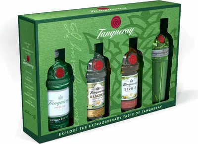 Obrázek produktu pro Tanqueray Explorer Pack Gin Tasting Pack London Dry 43,1%, Rangpur, Seville, Ten, 4 x 50 ml, 760064