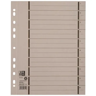 Produktbild von ELBA Trennblatt 400004668 DIN A4 250g Manilakarton grau