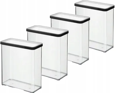 Produktbild von ROTHO Aufbewahrungsbehälter 4er-Set 3,2L Loft Schwarz