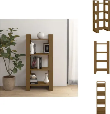 Produktbild von vidaXL Bücherregal/Raumteiler Honigbraun 60x35x125cm Massivholz Kiefer -  Bücherregale & Bücherschränke