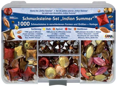 Produktbild von KREUL Schmucksteine Set Hobby Line "Indian Summer" 1.000 Schmucksteine