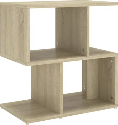 A light brown wooden shelving unit with a zig-zag design, shown against a white background.