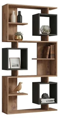 Produktbild von Cergnago - Bücherregal, 90x25x172h cm Eiche Braun, 8 Regalböden