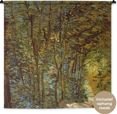 Produktbild von MuchoWow® Wandteppich Wandbehang In den Wäldern - Vincent van Gogh 150x150 cm Tapisserie Dekoration Wandtuch - Wohnaccessoires - Modernes