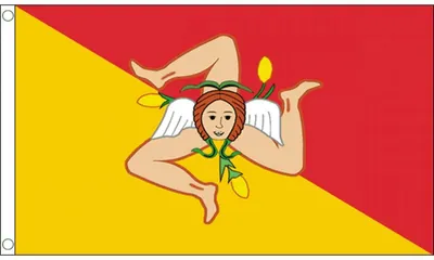 Sizilien Flagge 150x90 cm, 100% Polyester, mit Ösen