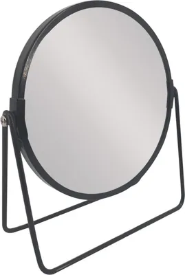 Produktbild von Runder doppelseitiger Vergrößerungsspiegel, H.16 x B.16 x T.8,5 cm, Basic schwarz