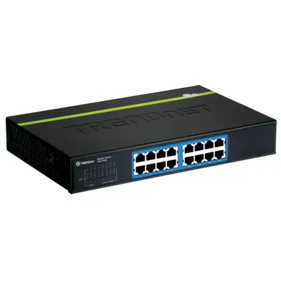 Obrázek produktu pro Trendnet TEG-S16DG, Nespravované, Plně duplexní režim, Instalace do racku