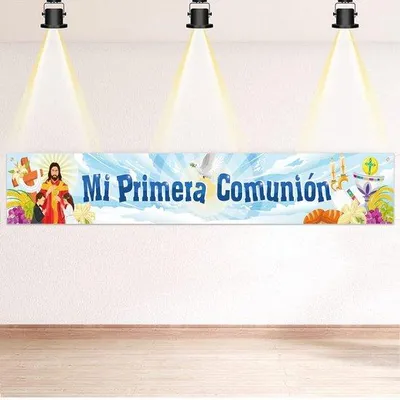 Image de Bannière pour fêtes d'enfants - 260 x 40 cm - Décoration pour la première communion
