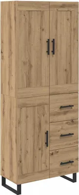 Image de Haut Armoire avec tiroir Chêne artisanal 69,5 x 34 x 180 cm