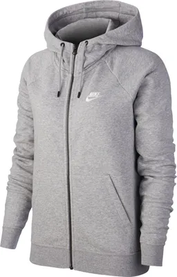 Produktbild von Nike W Nsw Essntl Hoodie Fz Flc Dk Grey Heather/White S