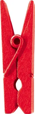 Produktbild von Santex 24 Mini-Wäscheklammern aus Holz ca.25mm lang rot