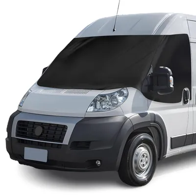 Image de Bâche de protection avant pour camping-car, pare-soleil pour pare-brise, compatible avec Fiat Ducato (2006-2023), Peugeot Boxer et Citroën Jumper