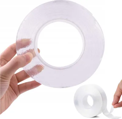 Zdjęcie produktu dla Dwustronna przezroczysta taśma 30mmx2mmx5m wielokrotnego użytku (guma akrylowa)