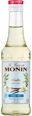 Image de Monin Sirop de Vanille Sans Sucre 250 ml - Arôme vanille faible en calories